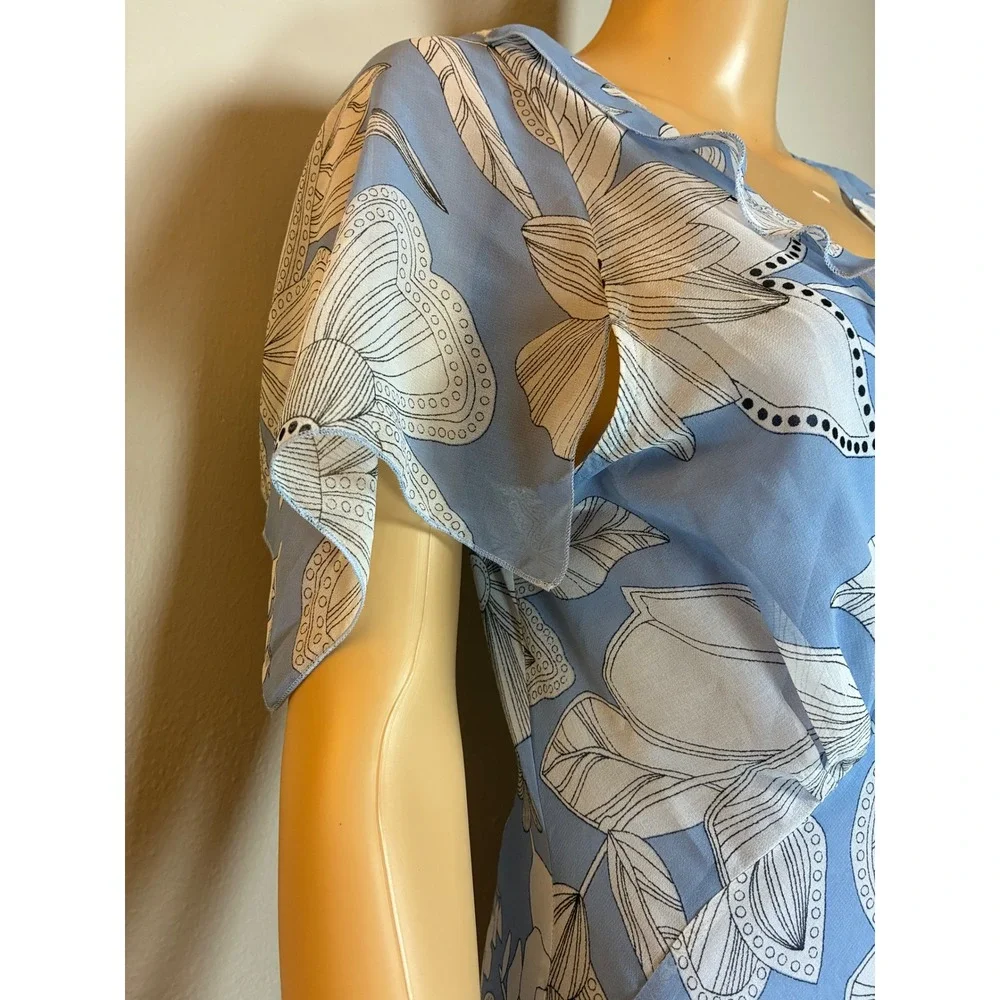 Free People Moonlight Maxi Dress Blissful Blue Floral Size 8 NWT